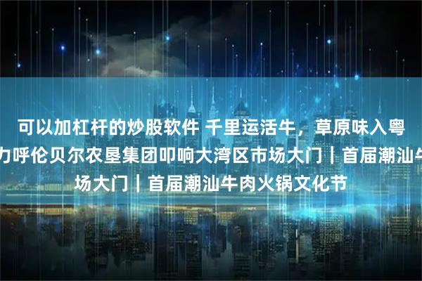 可以加杠杆的炒股软件 千里运活牛，草原味入粤！“媒体+”助力呼伦贝尔农垦集团叩响大湾区市场大门｜首届潮汕牛肉火锅文化节